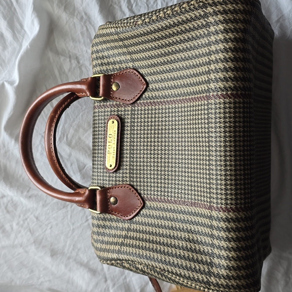 Ralph Lauren handbag, canvas and leather